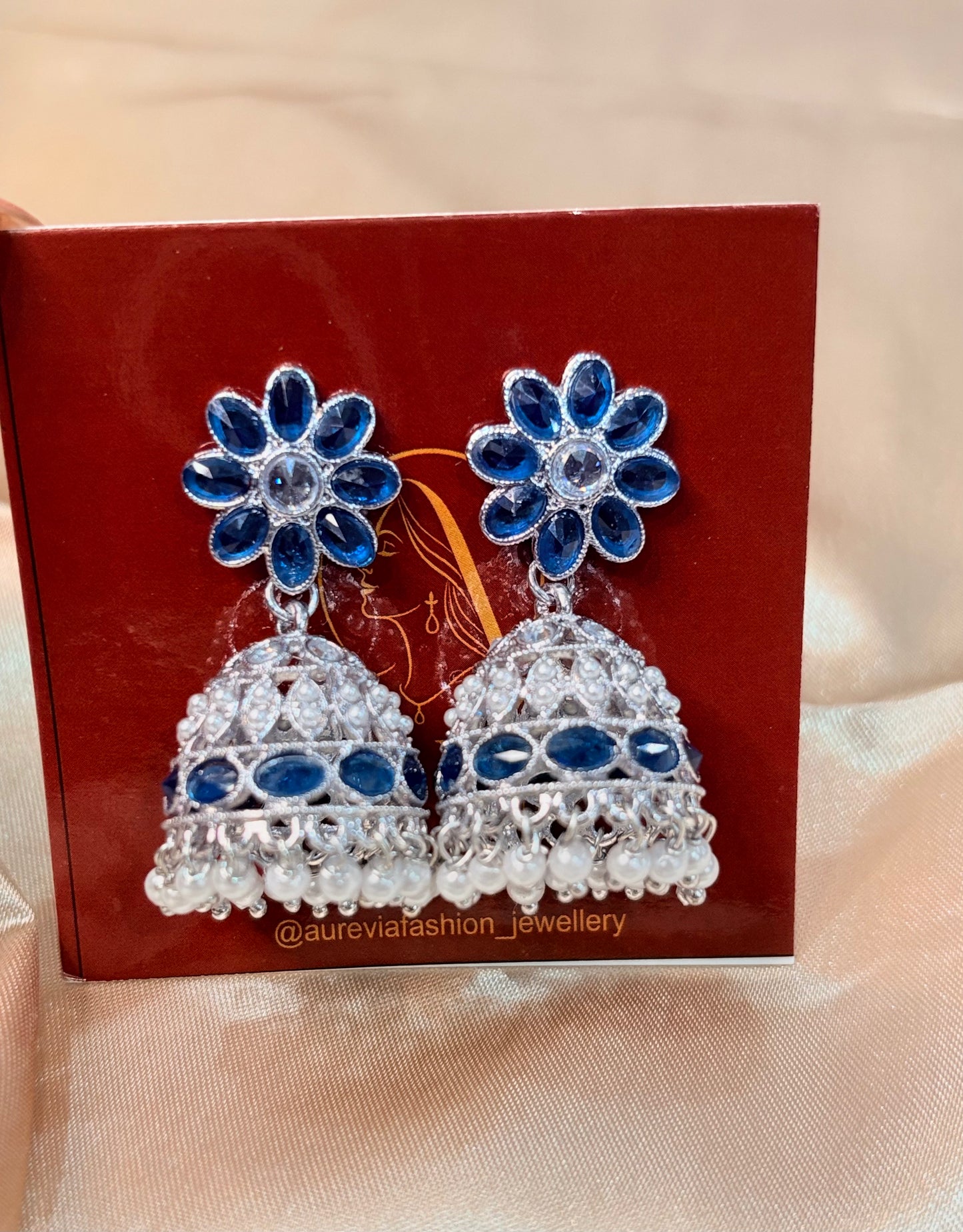 FLORAL STONE JHUMKA