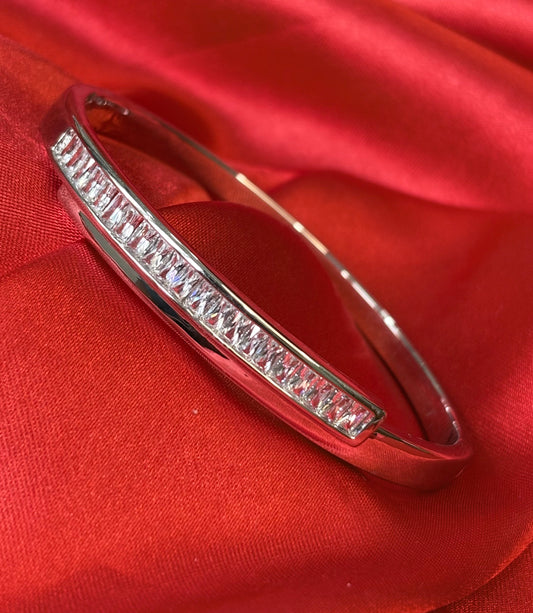 Channel set Cubic Zirconia Bangle