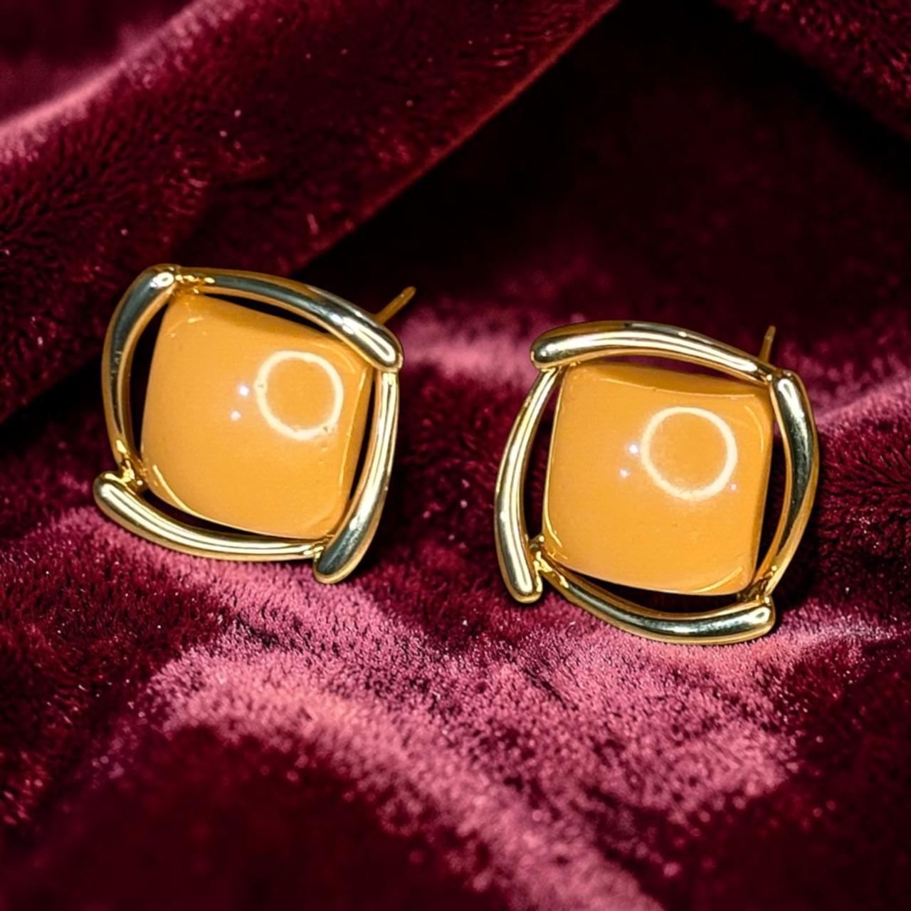 Vintage Gold Statement Earrings