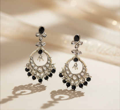 Noorika Black Chandbali