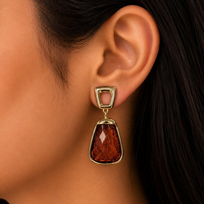 RESIN WHITE STONE DROP