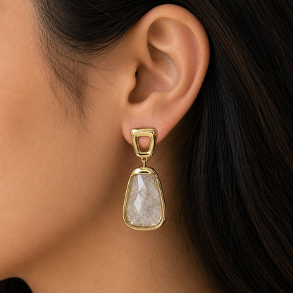 RESIN WHITE STONE DROP