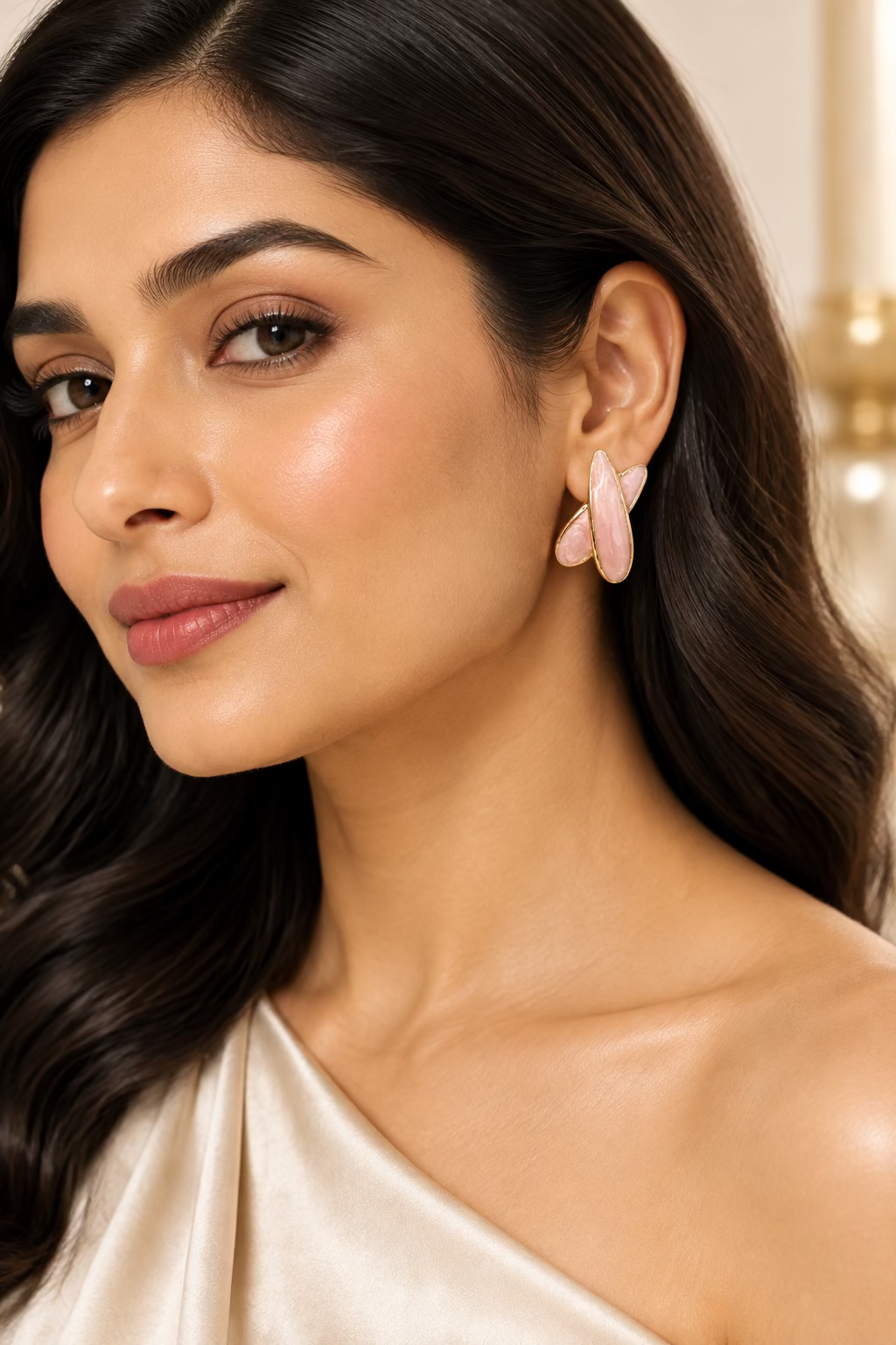 Gold-tone stud earrings
