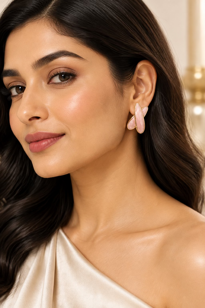 Gold-tone stud earrings