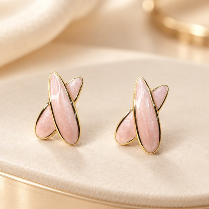 Gold-tone stud earrings