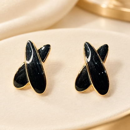 Gold-tone stud earrings