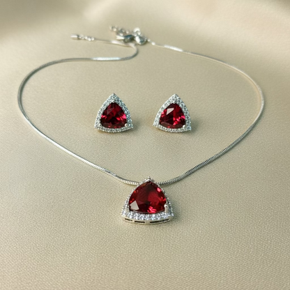HEART CRYSTAL COMBO WITH EARRINGS