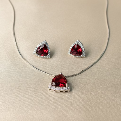 HEART CRYSTAL COMBO WITH EARRINGS