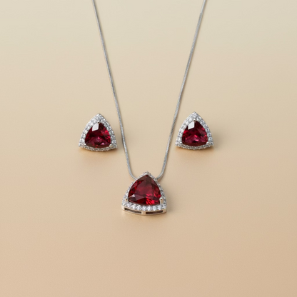 HEART CRYSTAL COMBO WITH EARRINGS