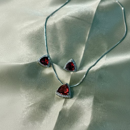 HEART CRYSTAL COMBO WITH EARRINGS