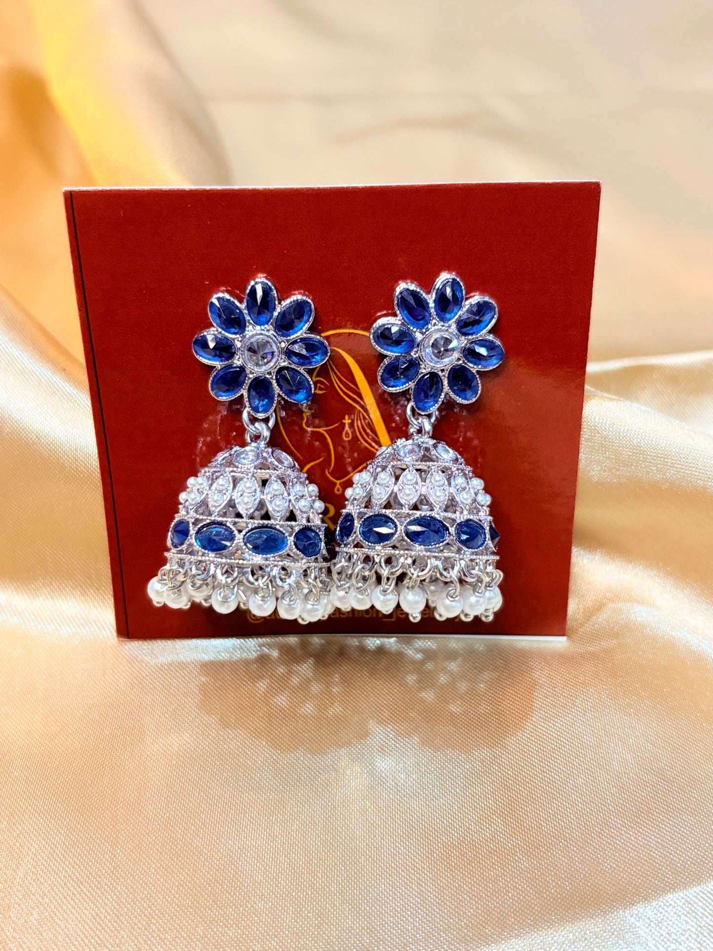 FLORAL STONE JHUMKA