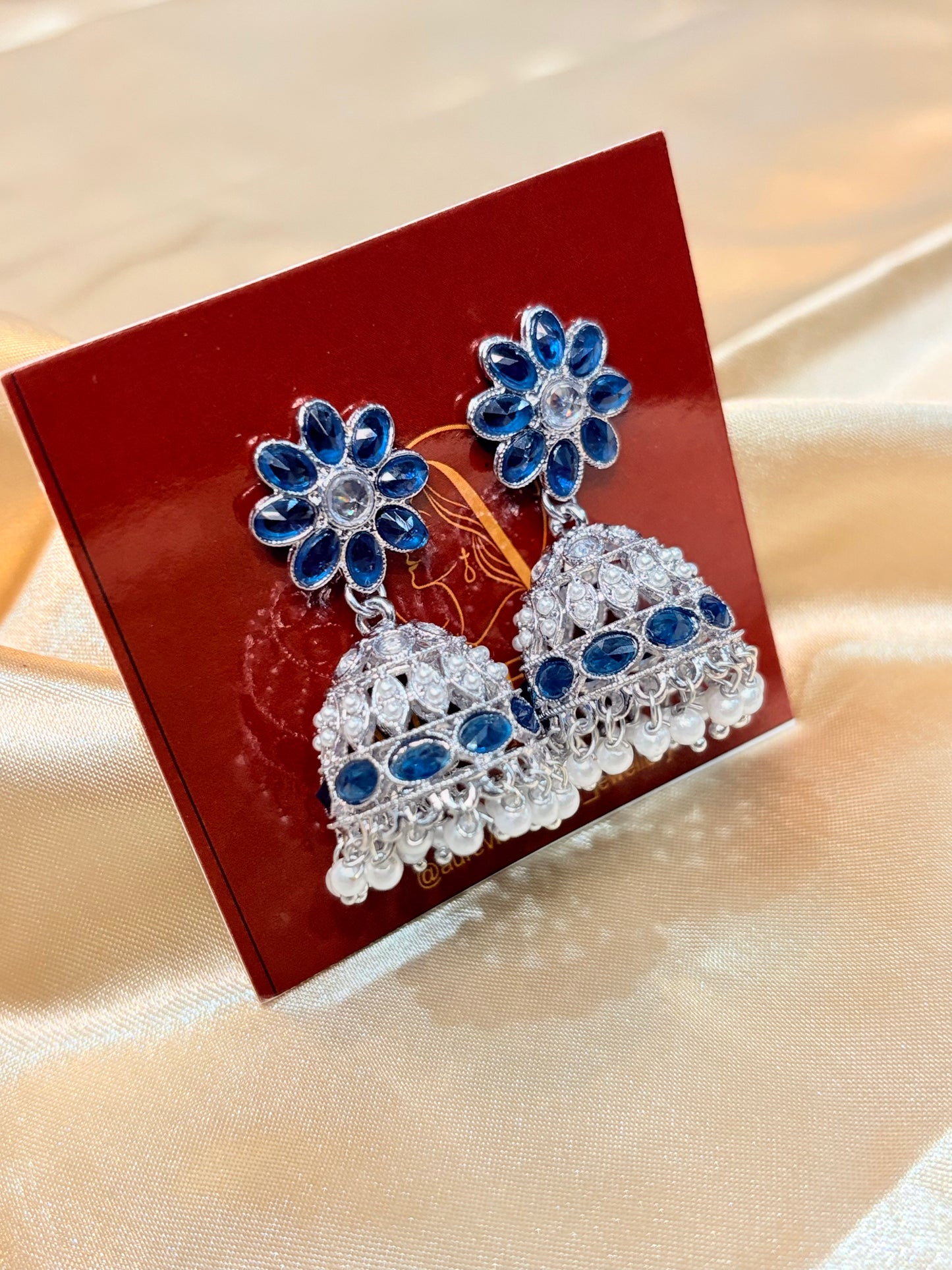 FLORAL STONE JHUMKA