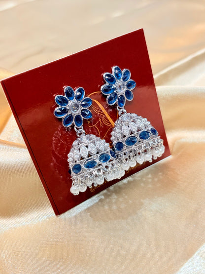 FLORAL STONE JHUMKA