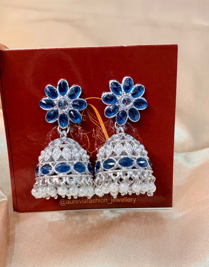FLORAL STONE JHUMKA