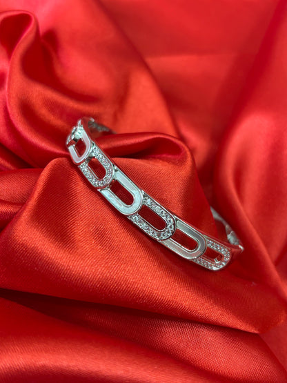Cubic Zirconia Link Openable Bangle