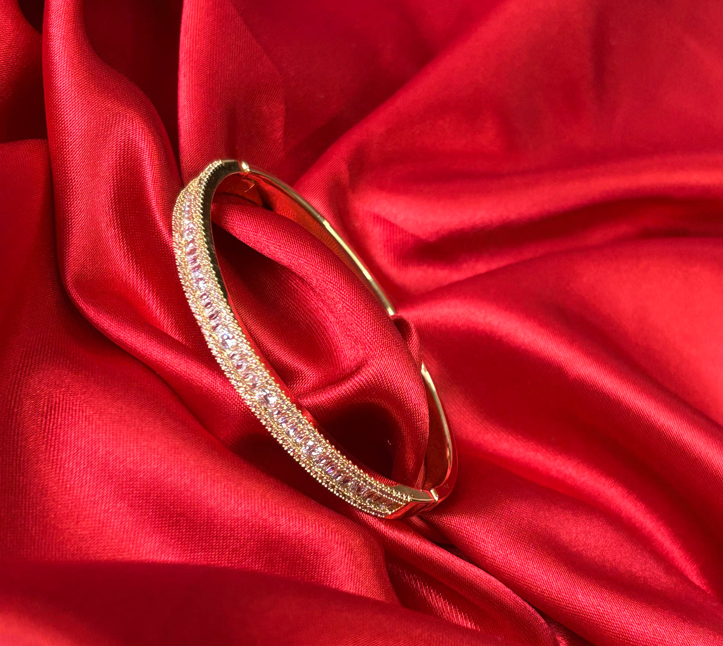 Baguette & Round CZ Bangle
