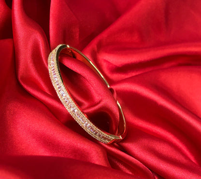 Baguette & Round CZ Bangle