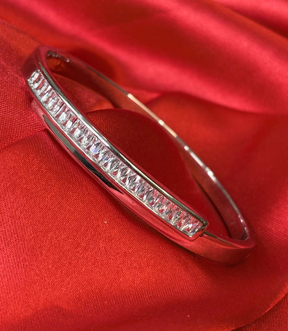 Channel set Cubic Zirconia Bangle