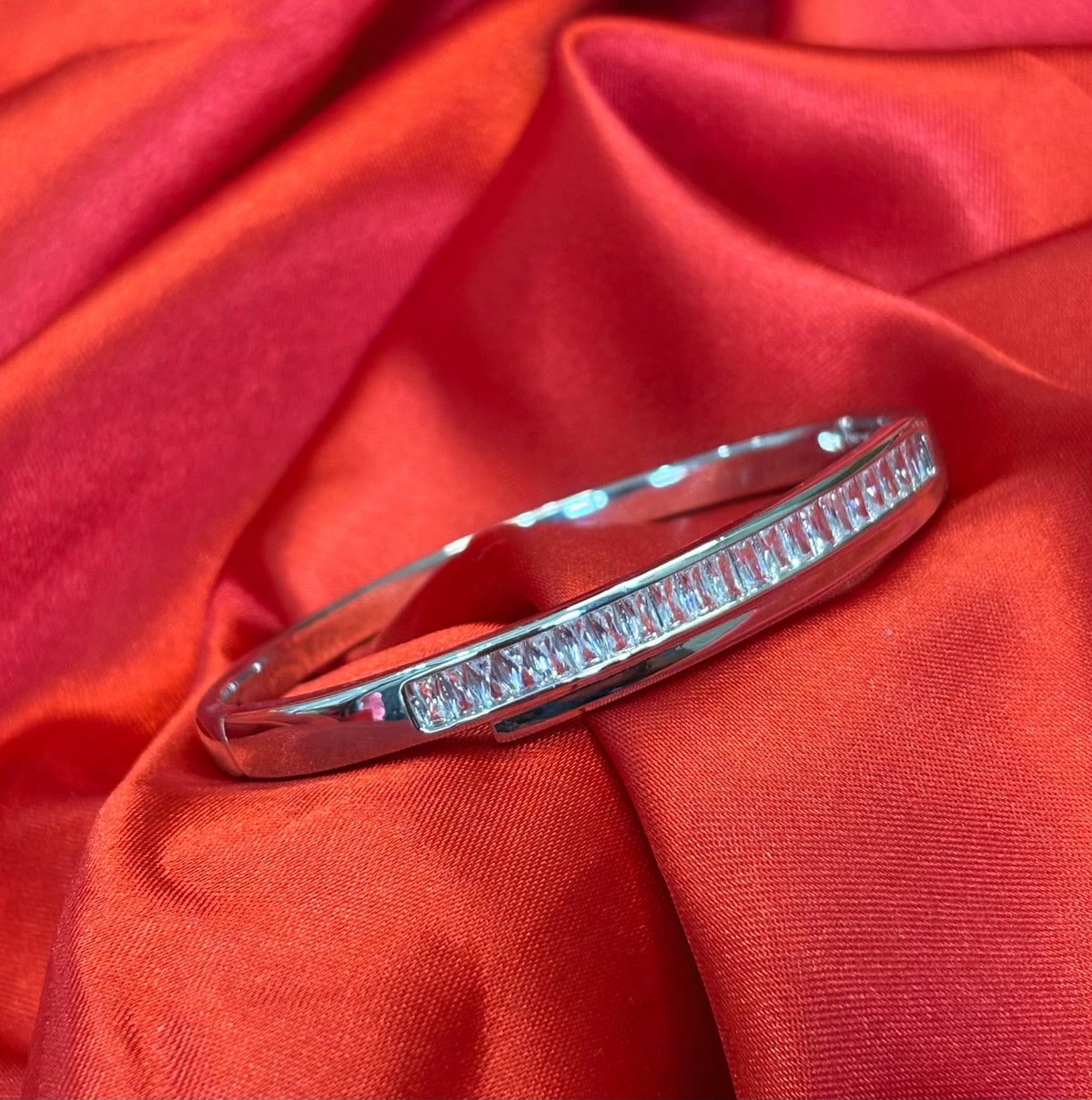 Channel set Cubic Zirconia Bangle