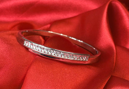 Channel set Cubic Zirconia Bangle