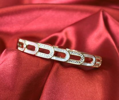 Cubic Zirconia Link Openable Bangle