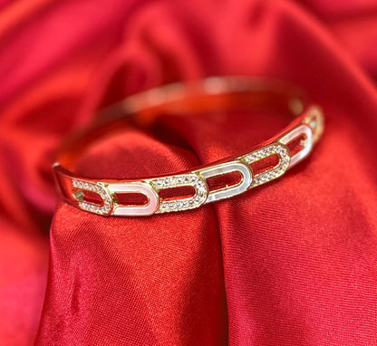 Cubic Zirconia Link Openable Bangle