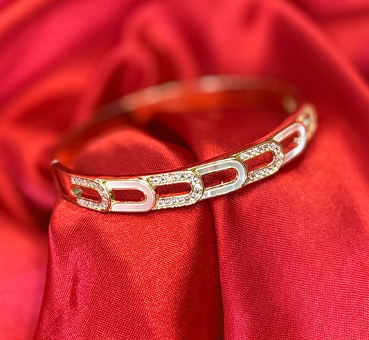 Cubic Zirconia Link Openable Bangle