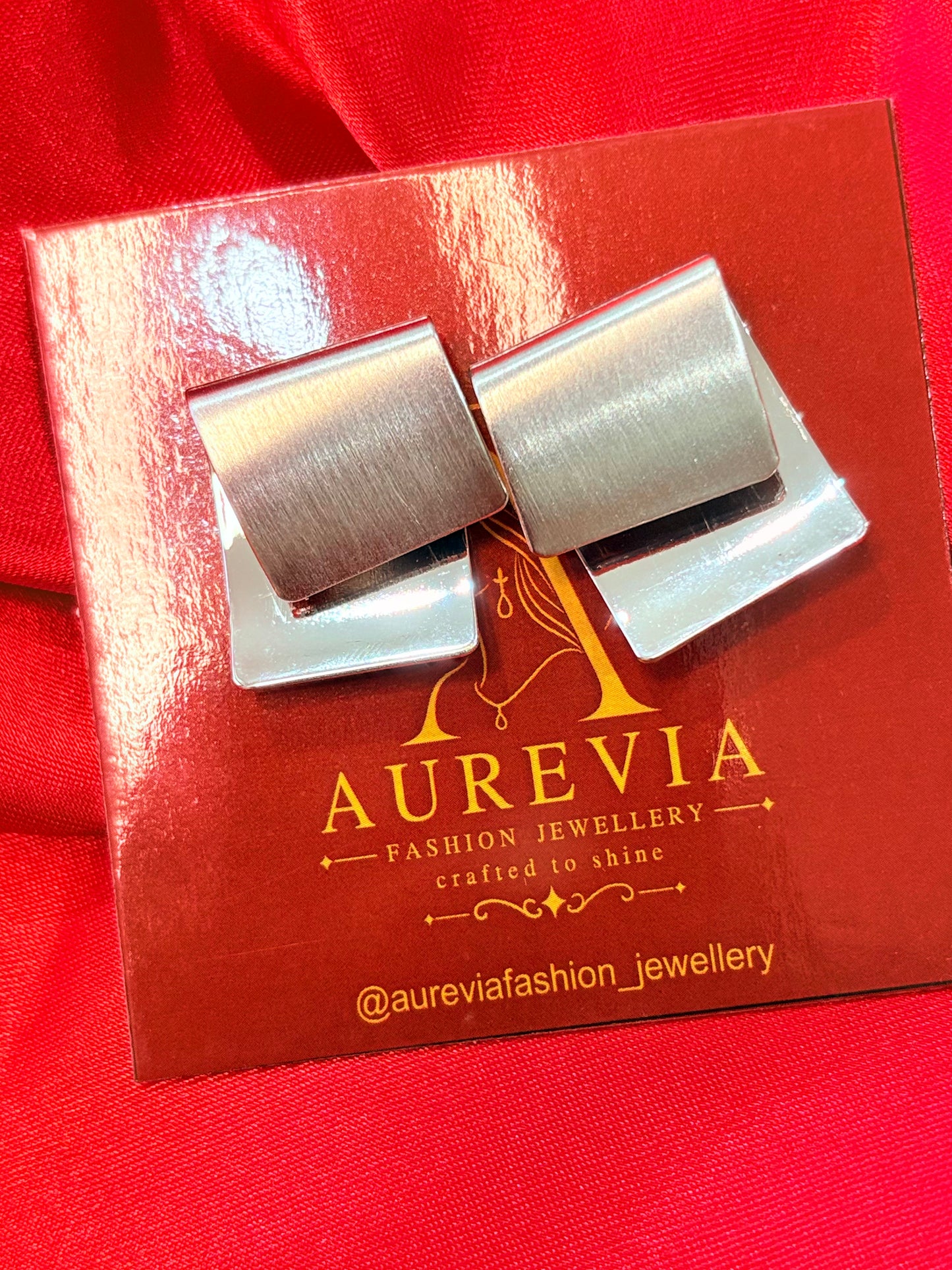 Satin Glow Statement Studs