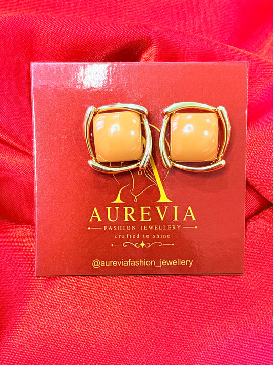 Vintage Gold Statement Earrings