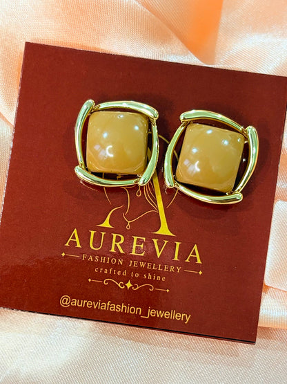Vintage Gold Statement Earrings
