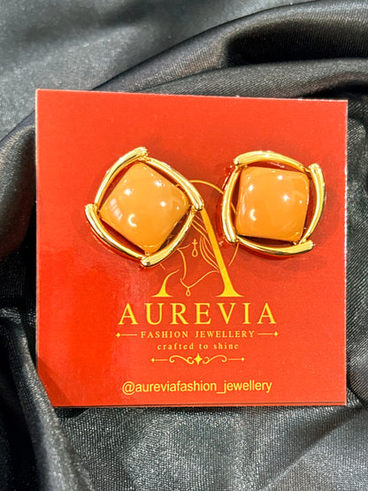 Vintage Gold Statement Earrings