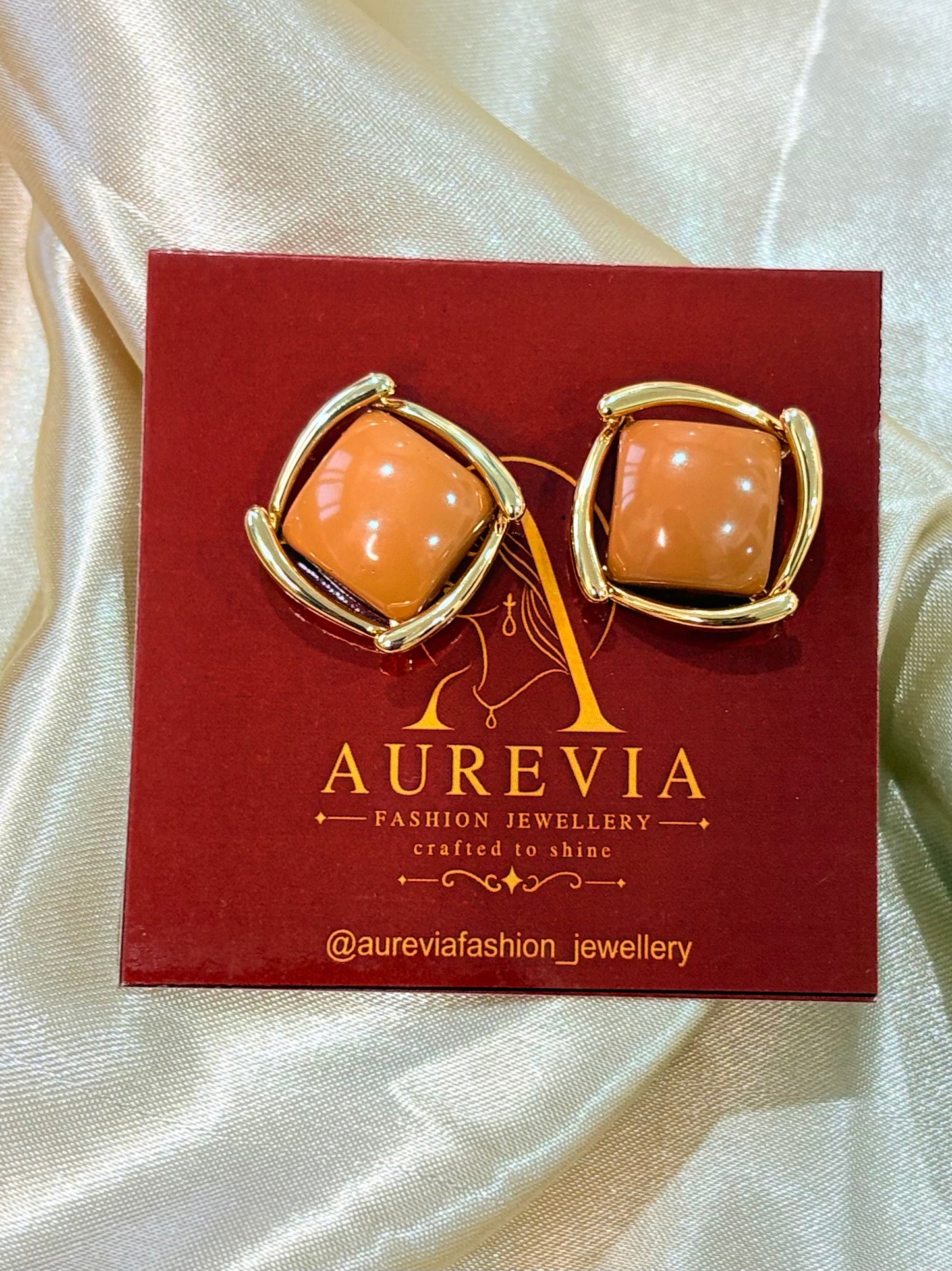 Vintage Gold Statement Earrings