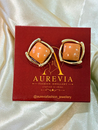 Vintage Gold Statement Earrings