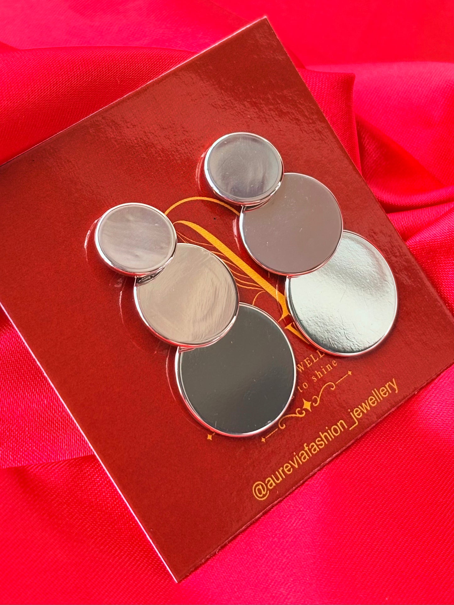SILVER TONED EARRINGS