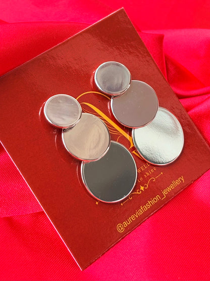 SILVER TONED EARRINGS