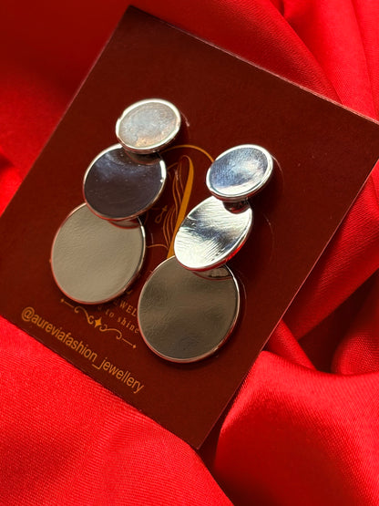SILVER TONED EARRINGS