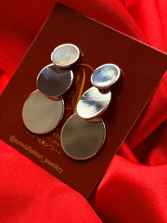 SILVER TONED EARRINGS