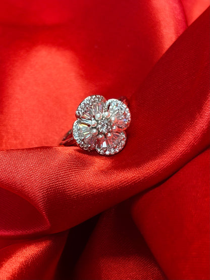 Pearl Petal Sparkle Ring
