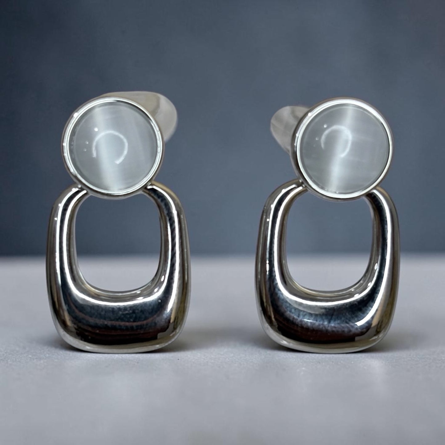 SILVER TONED EARRINGS