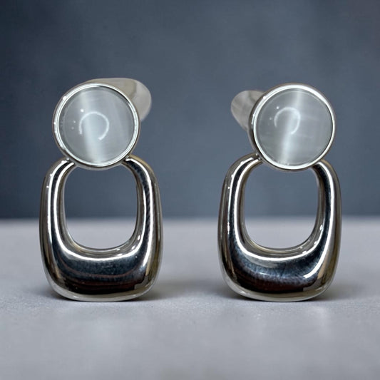 SILVER TONED EARRINGS