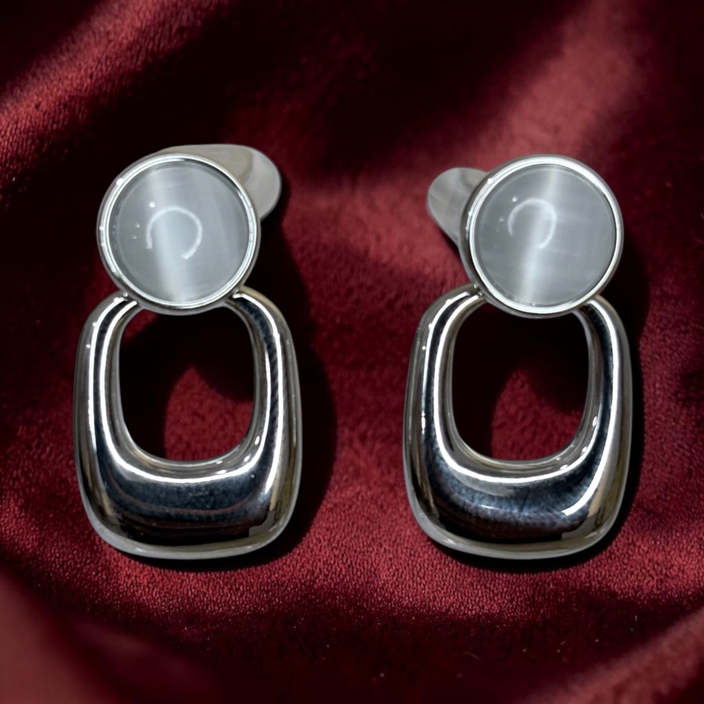 SILVER TONED EARRINGS