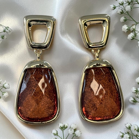 RESIN WHITE STONE DROP