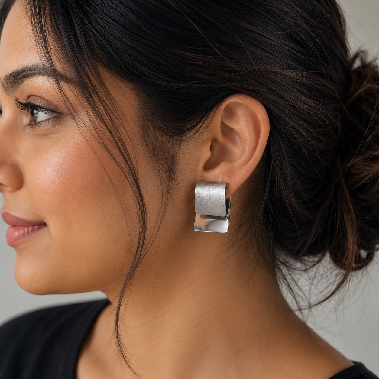 Satin Glow Statement Studs