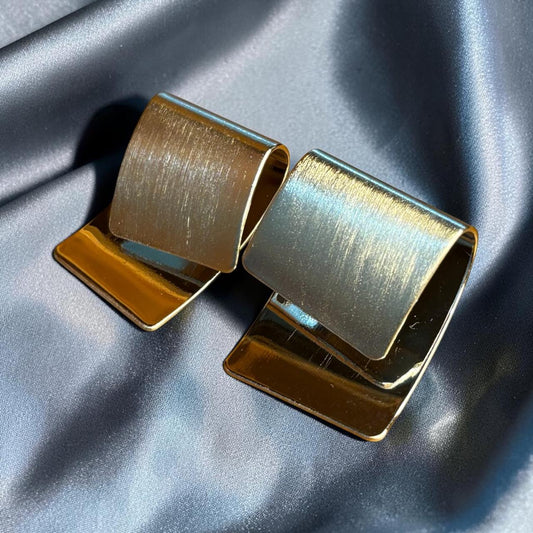 Satin Glow Statement Studs