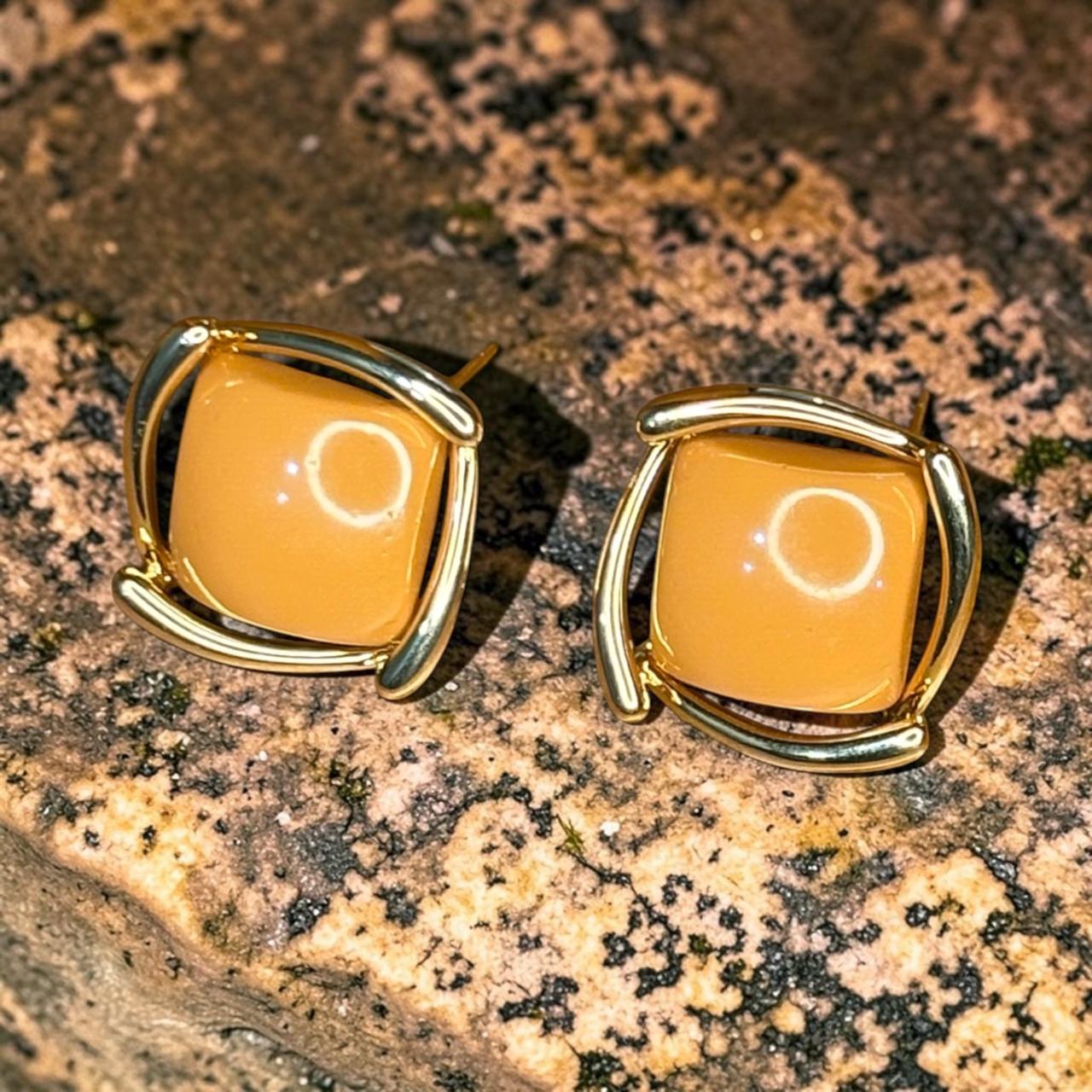 Vintage Gold Statement Earrings