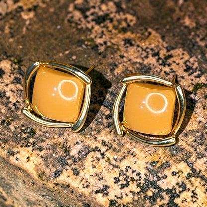 Vintage Gold Statement Earrings
