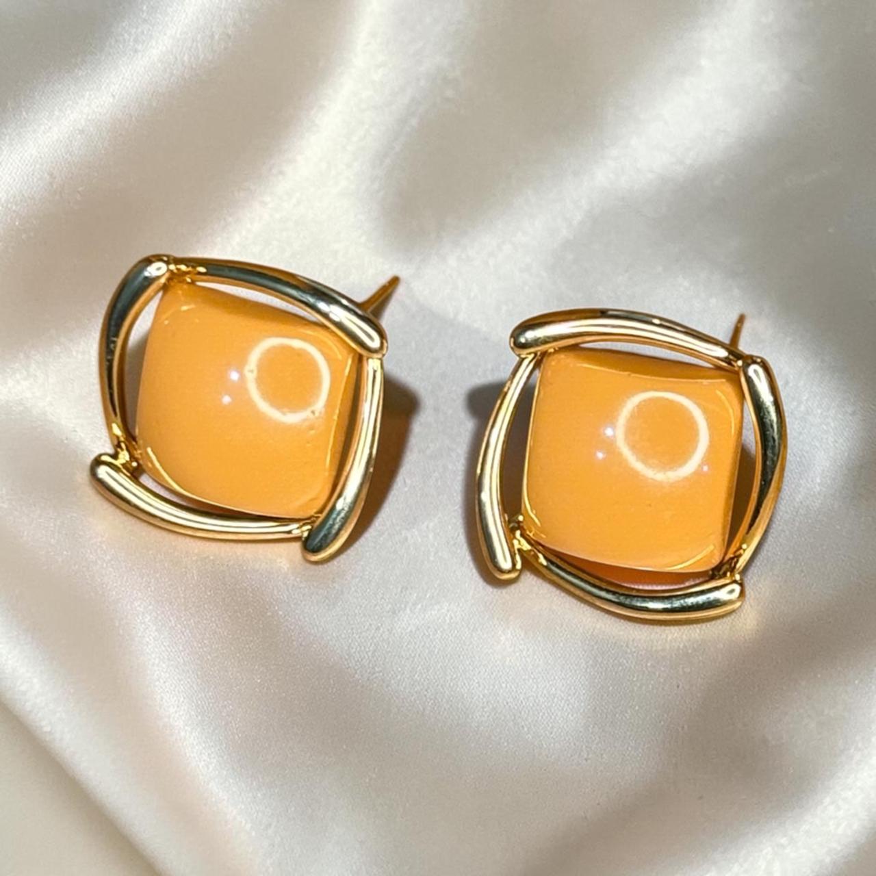 Vintage Gold Statement Earrings