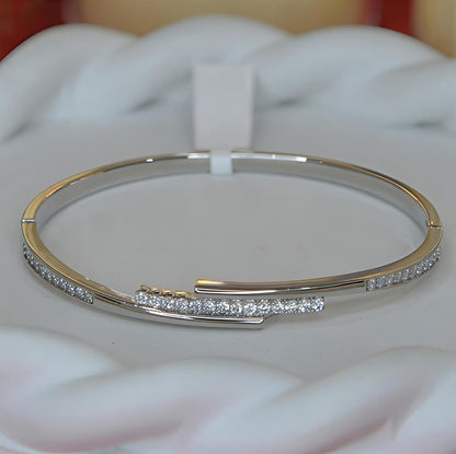 Cubic Zirconia Open Kada Bangle