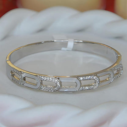 Cubic Zirconia Link Openable Bangle