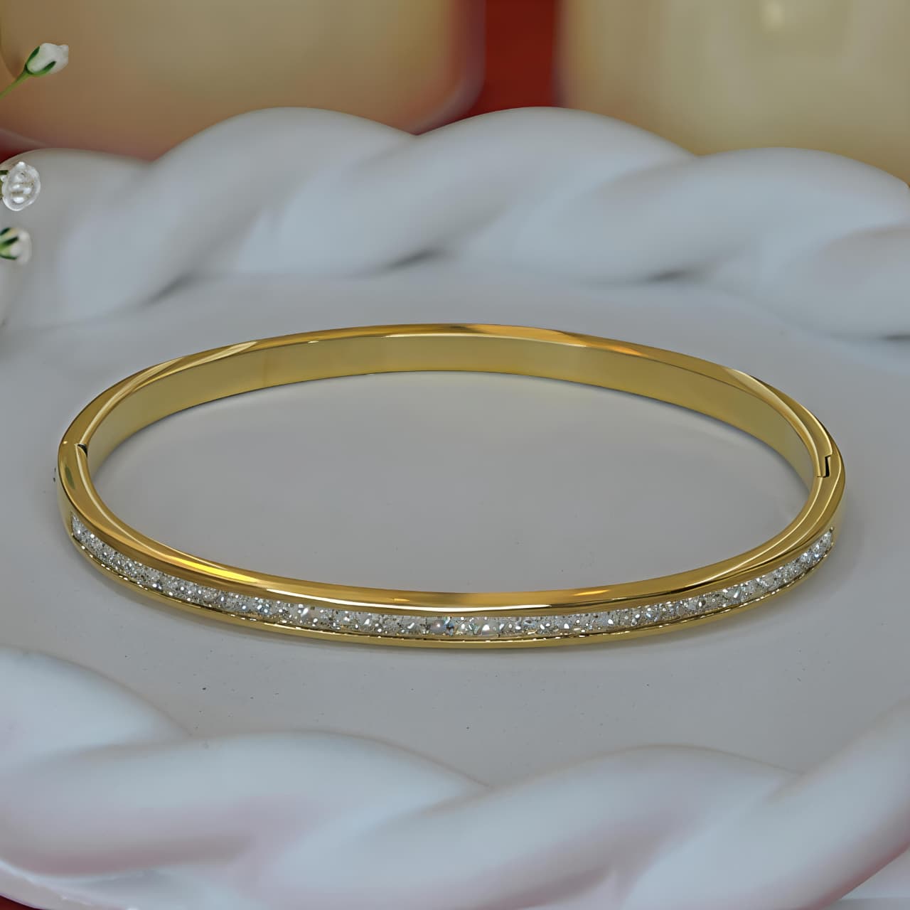 Classic Channel-Set Round CZ Bangle